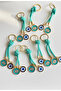 Green String Round Eye Evil Eye Keychain - 2