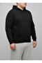 Sweatshirt Hooded 3 Thread Loose Fit Soft Stretchy Unisex Matte Black