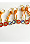 Orange String Round Eye Evil Eye Keychain - 5