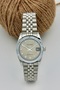 All Stainless Steel, Waterproof, Silver Band, Cream Dial Women's Wristwatch