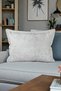 Throw Pillow Cover - Set of 3 Imported Velvet 45X45 cm and 35X50 cm Decorative Home Accessory White - 4