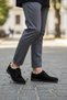 Men's Black Suede Lace-Up Comfortable Guaranteed Orthopedic Daily Casual Shoes - 6