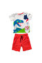 18 Months - 5 Years Boys Double Set Dinosaur Print T-Shirt Orange Shorts - 3