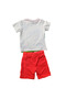 18 Months - 5 Years Boys Double Set Dinosaur Print T-Shirt Orange Shorts - 4