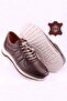 Men's Brown Genuine Leather Orthopedic Daily Lace-up Shoes Ry926p - 4