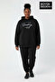 Women's Plus Size Hooded Handwritten Brooklyn Printed Thin Sweatshirt Spr26Bswk958
