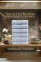 6-Pack Blue Greek Hand Towel - 50x90 Cm, 225 Gr, 100% Cotton, Spa And Hotel Towel - 5