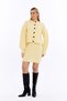 Women's Knitwear Set Round Neck Buttoned Jacket Skirt Bottom Top Knitwear Set