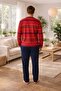 Men's Striped Fleece Pajama Set - 3