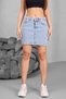Women's High Waist Mini Jeans Denim Skirt - 3