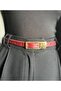 Inner Patterned Women's Gold Buckle Belt Jacket Belt Dress Belt Trouser Belt - 2