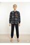 Fleece Winter Pajama Set with Cuffs and Sleeves Cuffs - 2