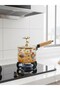 Borosilicate Glass Amber Sauce Pot with Deer Lid - Egg Pot 1800 ml - 3