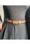 Inner Patterned Women's Gold Buckle Belt Jacket Belt Dress Belt Trouser Belt