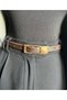Inner Patterned Women's Gold Buckle Belt Jacket Belt Dress Belt Trouser Belt - 2