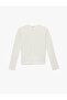 Cotton Slim Fit Stitch Detailed Long Sleeve Crew Neck T-Shirt - 4