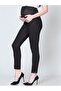 Maternity Gabardine Trousers Slit Leg Pearl Model Black