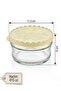 6-Piece Glass Storage Container Set 415 Cc Round Bowl with Lid Food Breakfast Nuts Container - 4