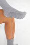 Bamboo Non-Slip Sole Silicone Print Umrah Tawaf Umrah Pregnant Yoga Gray Elasticless Socks 3-Piece Set - 4