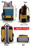 4012 Blue Yellow Daily Postman Small Backpack with Cross Shoulder Strap 14 Inch Laptop Cotton Gabardine Bag - 2