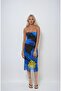 Multi Marcella Patterned Strapless Dress 2574-08 R5-E-K3