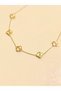 Steel Gold 5 Clover Necklace