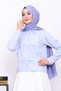 Blue Bow Front Button Shirt - 3