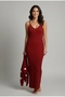 Women's Heart Patterned Sweater Dress - 5