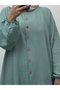 بدلة كتان بمظهر نصف زر - 5
