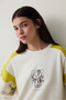 Light Beige Antalya Cucumber Crew Neck Floral Printed Sweatshirt - Inspired by Flora - 3