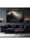 ALAYRA Vintage Castle Poster Dark Academia Victorian Gothic Castle Wall Art Vintage Gothic Posters Gothic Moon Poster Moody Castle Wall Art Dark Mysterious Art Prints for40.6X61 CM - 5