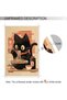 ALAYRA Vintage Japanese Black Cat Eat Noodle Posters Tokyo Ukiyoe Cute Cats Canvas Wall Art Period Ramen Noodles Prints Painting For Kitchen Home Bedroom Dorm Wall Decor Unframed20.3X30.5 CM - 2