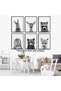 ALAYRA Black and White Wall Art, Baby Animal Posters and Prints, Safari Bunny Prints, Nursery Bear Wall Art, Owl Print Wall Art Nordic Picture Kids Room Decoration30X40 CM - 5
