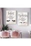 ALAYRA Makeup Wall Art Canvas Painting Fashion EPoster Wall Decor, Eyebrows Pictures Wall Decor Beauty Salon Wall Art for Women and Girl Room Decor 16x24x3 Inch Unframed40X60 CM - 5