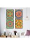 ALAYRA Wall Unframed Prints Giclee Paper Set of 4, Mandala work, Bathroom Decoration Flower Floral Modern Abstract Colorful Decor Good Packing Gift for Women Posters28X35 CM - 5