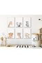 ALAYRA Baby Nursery Wall Art Safari Animal Canvas Prints Jungle Boho Wall Art Decor Baby Boy Posters Pictures Nursery Safari Animal Painting for Bedroom Unframed Set of 630X40 CM - 3