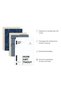 ALAYRA Abstract Wall Art Set of 4 – Navy Blue and White Prints, Modern Abstract Art, Aesthetic Blue Posters for Walls (Unframed, )20X25 CM - 4