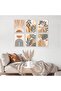ALAYRA Boho Wall Art Prints Set of 6, Mid-Century Modern Prints, Neutral Geometric Boho Wall Decor Sun Moon Palm Leaf Rainbow Canvas Artwork Prints, Minimalist Gallery Wall20X25 CM - 3