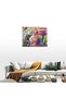 ALAYRA Banksy Canvas Wall Art Funny Elephant Pictures Wall Decor Graffiti Poster Prints Banksy Street Pop Painting Modern Artwork Home Decoration for Bathroom Bedroom Living Room40.6X30.5 CM - 2