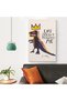 ALAYRA Canvas Print Wall Art Dinosaur Inspirational Poster Motivational Poster Graffiti Art Picture Poster Painting Canvas Prints Bedroom Large Home Decor Wall Art Picture Nordic61X40.6 CM - 3