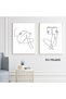 ALAYRA Woman Reading Canvas Wall Art Black and White Pictures Minimalist Line Art Prints Women Silhouette Painting Coffee Cup Poster Reading Room Artwork Minimalist Women40X60 CM - 2
