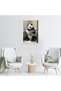 ALAYRA Funny Panda Bathroom Canvas Wall Art Cute Panda In Toilet Posters Black and White Animal Prints Painting Maximalist Mid Century Modern Aesthetic Wall Decor for Unframed30.5X40.6 CM - 3