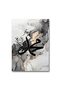 ALAYRA Islamic Pictures, Quran Pictures, Arabic Calligraphy Painting Poster Black Gold Marble Background Wall Art Canvas Pictures Living Room Decor ( x 3, Abstract Calligraphy)20X30 CM - 5