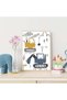 ALAYRA Excavator Canvas Painting Nursery Wall Prints Posters Crane Art Prints Toys Cars Wall Art Print Nursery Pictures Kids Boys Room Decor Unframed61X40.6 CM - 2