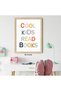 ALAYRA Cool Kids Read Books Poster, 12"x16" Frameless Art Print, Reading Room Decor, Motivational Wall Art for Classroom, Kids Room40X30 CM - 2
