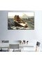ALAYRA Old Man And The Sea Painting Fishing Row Boat Ocean Poster Painting On Canvas Bedroom Wall Art Decoration Pictures Home Decor (No Frame,)30X45 CM - 2