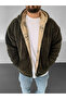 Khaki Double-Sided Thick Plush Coat - 4