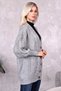 Women's Knitwear Cardigan 5-Button Hair Knitted Cardigan Gray (80CM) - 4