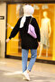 Oversize Women's Hijab Knitwear Cardigan Black - 5