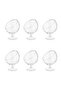 Plastic Goblet Footed Magnolia Dessert Presentation Cup |   6-Piece Mica Magnolia Bowl (Not Glass) - 2